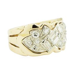 1.10 ctw Diamond Ring - 14KT Yellow And White Gold