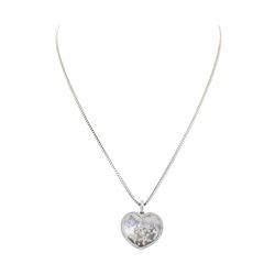 0.86 ctw Diamond and Mother of Pearl Pearl Enhancer And Chain - 14KT White Gold