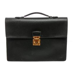 Louis Vuitton Green Taiga Leather Serviette Kourad Briefcase Bag