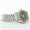 Image 3 : Rolex Mens Stainless Steel 36MM Black Diamond Datejust Wristwatch With Rolex Box