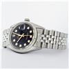 Image 4 : Rolex Mens Stainless Steel 36MM Black Diamond Datejust Wristwatch With Rolex Box