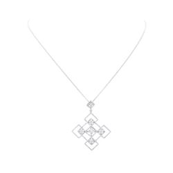 1.64 ctw Diamond Pendant And Chain - 14-18KT White Gold