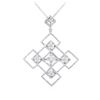 Image 2 : 1.64 ctw Diamond Pendant And Chain - 14-18KT White Gold