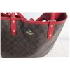 Image 2 : Coach Logo Monogram Tote Bag w/ Red Strap