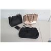 Image 8 : Qty 3 Kate Spade Bags: 2 Black and 1 Gold Totes & Folding Wallet