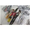Image 2 : Husky Canvas Tool Bag & Tools: Pliers, Ratchets, Bags of Sockets, Bits, etc