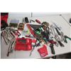 Image 2 : 2 Canvas Tool Bags & Tools: Milwaukee Drill Bits, Sockets, Level, Wrenches, etc