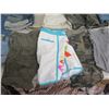 Image 8 : Misc Clothing: Jeans, Denim Skirts, Camo Pants, Work Out Shorts, Bin of Shirts, etc