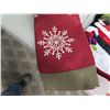 Image 8 : Qty 2 Christmas Tree Skirts, Folding Plastic Sorter, Clothes Hangers, etc