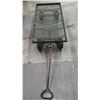 Image 1 : Rolling Metal Mesh Rectangle Platform Cart w/ Pull Handle