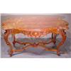 Image 1 : Italian Rococo Style Carved Walnut Table #1077274