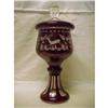 Image 1 : Red Bohemian Glass  Covered  Candy Dish #1077614