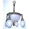 Image 1 : Bronze Fixture with Cut Crystal Satin Shades #1078178