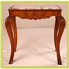 Image 1 : 1930s Oak Louis XV Occasional Table w/ Marble #1084533