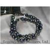 Image 1 : RHJ Blue Black Raven Wing Genuine Pearl Neck #1094580