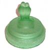 Image 1 : LOVEBIRDS Green Satin Glass Powder Jar #1095081