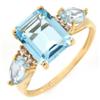 Image 1 : Blue Topaz  and Diamond Ring #1095435