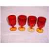 Image 1 : 4 Moon and Star amberina goblets #1095606