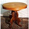 Image 1 : VICTORIAN WALNUT OVAL LAMP TABLE F-21 #1103925