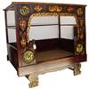 Image 1 : Colourful Chinese Qing Dy. Engraved Wood Bed #1116730