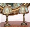 Image 1 : French  Table lamps  etched and painted  #1116918