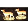 Pair of Antique Staffordshire Greyhounds #1117001