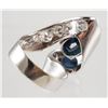 Image 3 : 14K Ladies White Gold SAPPHIRE & DIAMOND Ring