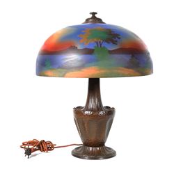 RAINAUD Reverse Painted Shade Table Lamp