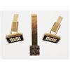 Image 2 : Pair 14K Gold Raised Asian Lettering Cufflinks