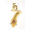 Image 1 : Antique 18K Gold & Ruby SNAKE Ring