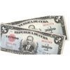 Image 3 : (2) UNC 1943 Republic of CUBA Peso Silver Certificate