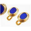 Image 2 : Pair 18K Gold & Lapis Lazuli Cufflinks (4) Buttons