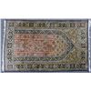 Image 1 : Fine Silk HEREKE Hand Knotted Pictorial Prayer Rug