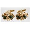 Image 2 : Pair 14K Gold Dolan and Bullock Nephrite Cufflinks