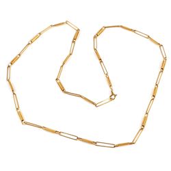 18K 750 Yellow Gold Twist Link Chain Necklace