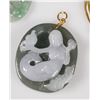 Image 2 : (3) Carved JADE Necklace Pendants