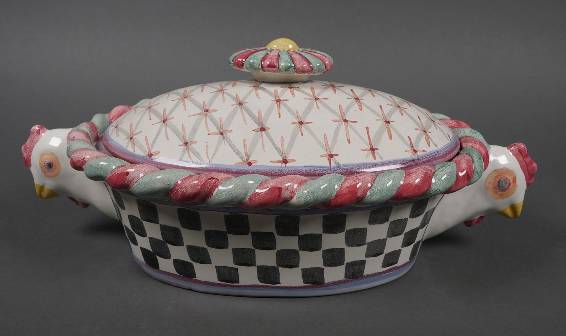 Mackenzie Childs PICCADILLY CHICKEN casserole dish