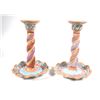 Image 2 : Pair MACKENZIE CHILDS Heather Pottery Candlesticks