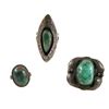 Image 1 : (3) NAVAJO Sterling Turquoise Rings