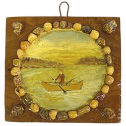 Antique American Folk Art Painting, Earl H Beymer