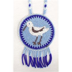 Native American Beaded Bird Pendant Necklace