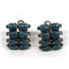 Image 1 : Historic Zuni Silver Turquoise Screwback Earrings