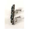 Image 2 : Historic Zuni Silver Turquoise Screwback Earrings
