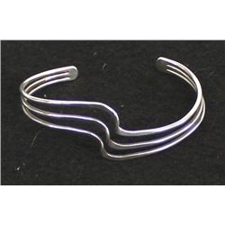 Navajo Sterling Silver Wave Bracelet