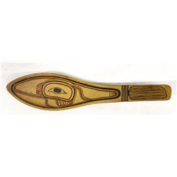 Vintage Northwest Coast Carved Wood Ladle