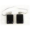 Image 1 : Native American Navajo Sterling Onyx Earrings