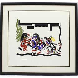 Hesquiaht Silkscreen Print ''Earthquake'', Tim Paul