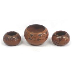3 Pieces of Historic Miniature Maricopa Pottery