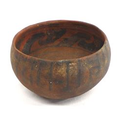 Prehistoric Anasazi Black on Red Pottery Bowl