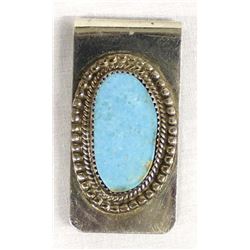 Vintage Navajo Turquoise Money Clip